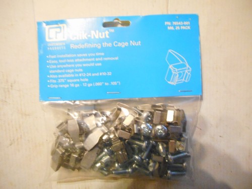 Lot clik nut 25 packs - 10, clik-nut